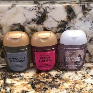 Set of 3 Bath and Body Works Hand Sanitizer Hand Gel Pocketbacs Bundle